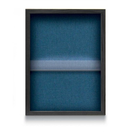 United Visual Products Indoor Enclosed Combo Board, 48"x36", Black Frame/Blue & Cork UVCB4836B-BLUE-CORK